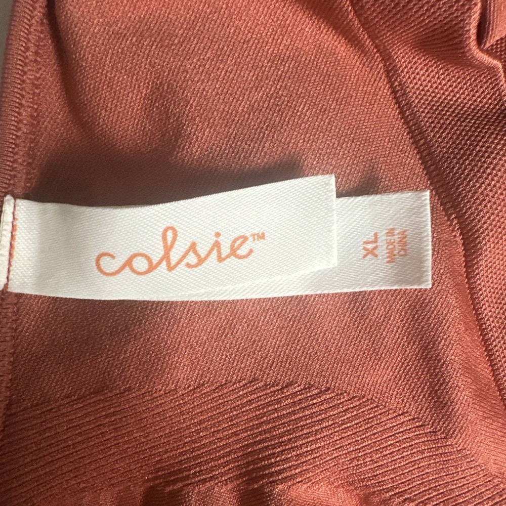 Colsie Bralette XL Orange Seamless Crop Top Lounge Wireless Stretch Cutout - Picture 3 of 8
